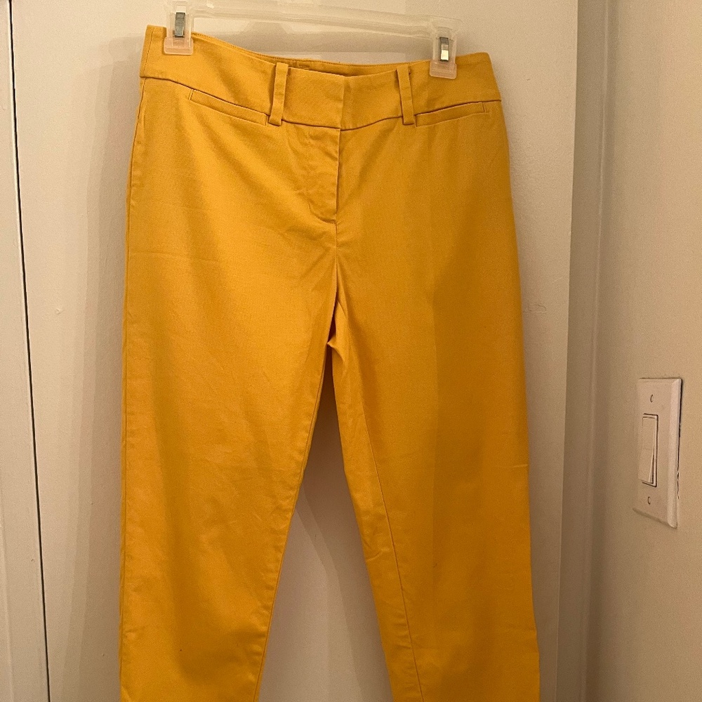 Yellow capri pants